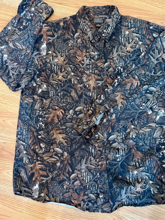 CE Schmidt Workwear Other - C.E. Schmidt Workwear Men's XL Camo Shirt Oak Leaf Bark Print Cotton Hunting